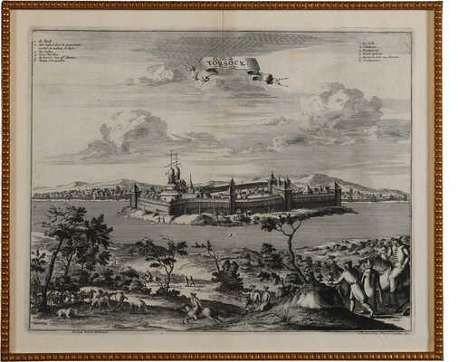 Вид Торжка. 1719. Гравюра резцом, офорт; 31 × 37,4 см